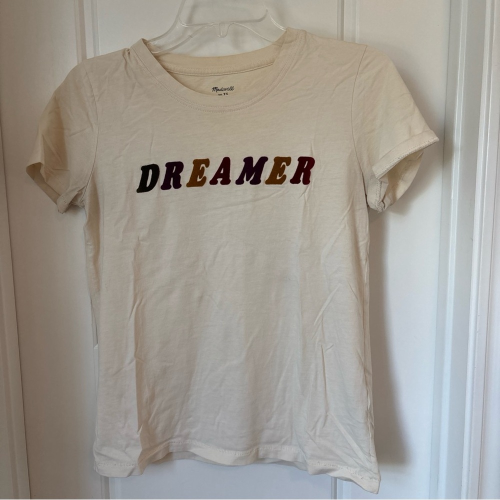 Madewell Graphic Tee with Felt Letter “Dreamer” Print